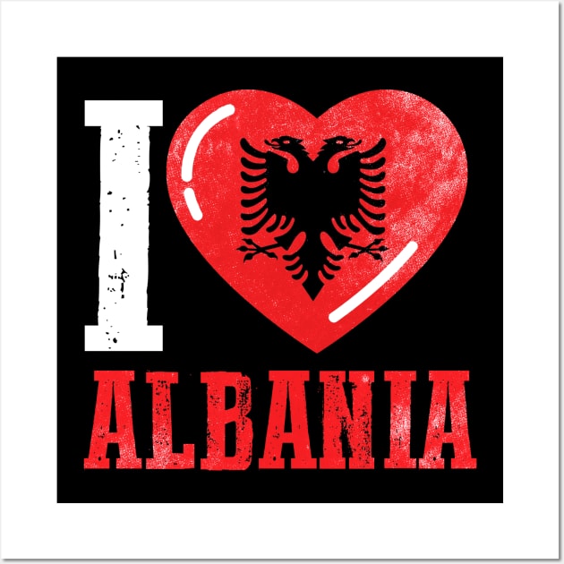 I love Albania Wall Art by Mila46